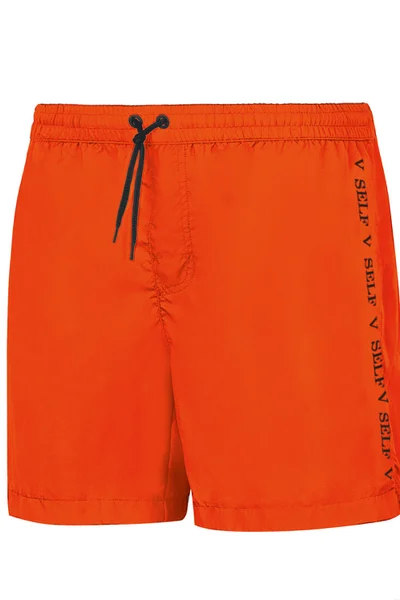Oranžové pánské koupací šortky Self