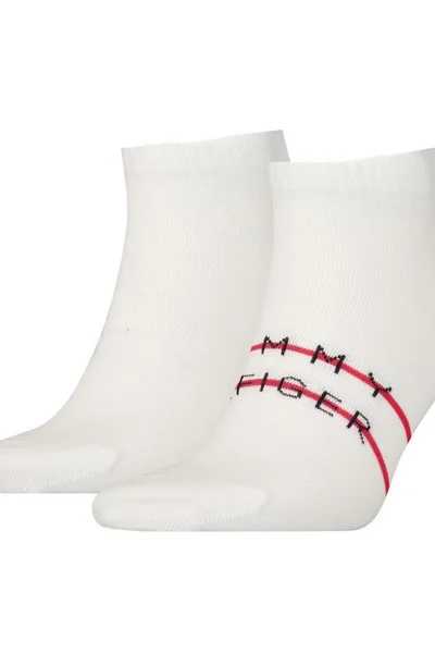 Unisex bílé kotníkové ponožky 2 páry Tommy Hilfiger