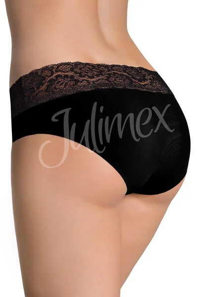 Klasické kalhotky s krajkou v pase Julimex Lingerie 108382