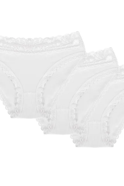 Bavlněné dámské kalhotky 2 ks Wol-Bar bílé
