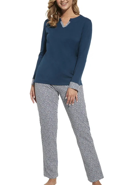 Dlouhé bavlněné pyžamo pro ženy Cornette