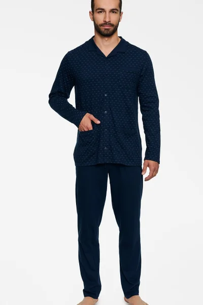 Pánské pyžamo Henderson NH361 (barva Tm. modrá)
