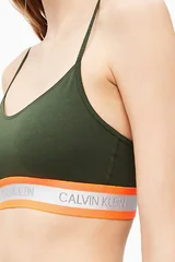 Bavlněná khaki podprsenka Calvin Klein 5459