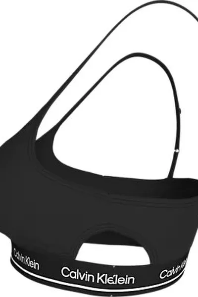 Černý bikiny top s tenkými ramínky Calvin Klein