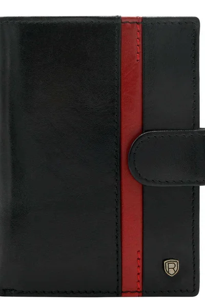 Pánská kožená peněženka s červeným proužkem FPrice