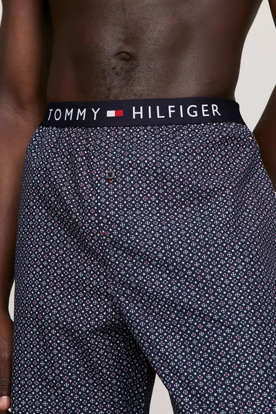 Tmavě modré pánské kalhoty k pyžamu Tommy Hilfiger
