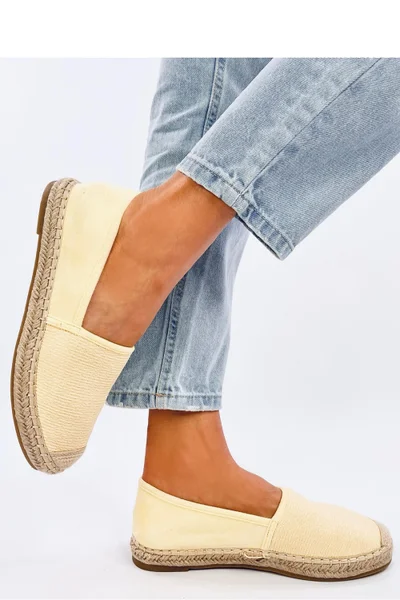 Pastelově žluté dámské espadrilky Inello