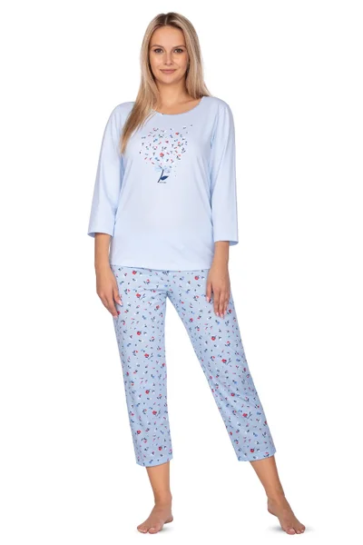 Jemné dámské bavlněné pyžamo Regina plus size