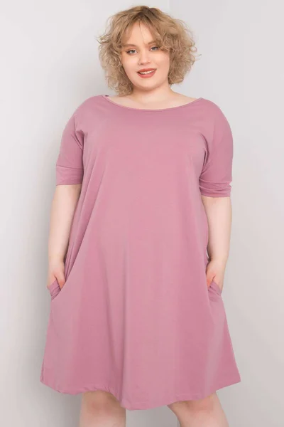 Starorůžová dámská noční košile plus size FPrice