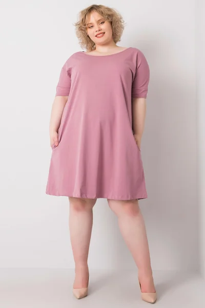 Starorůžová dámská noční košile plus size FPrice