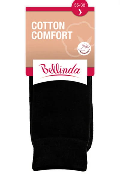 Vysoké dámské bavlněné ponožky Bellinda černé