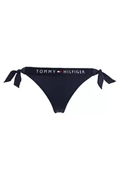 Černé dámské plavkové kalhotky na zavazování Tommy Hilfiger