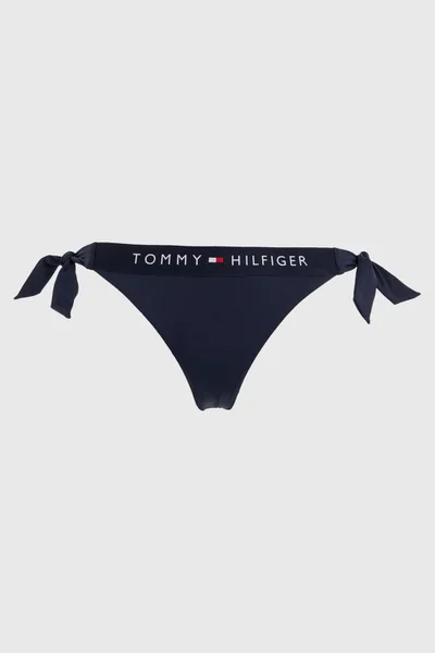 Černé dámské plavkové kalhotky na zavazování Tommy Hilfiger