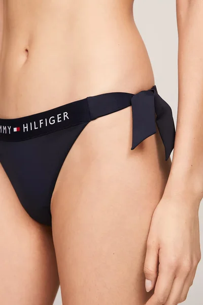 Černé dámské plavkové kalhotky na zavazování Tommy Hilfiger