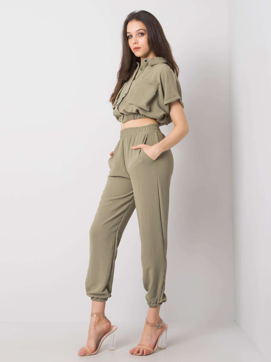 Khaki casualová souprava RUE PARIS FPrice, XL i523_2016102896081