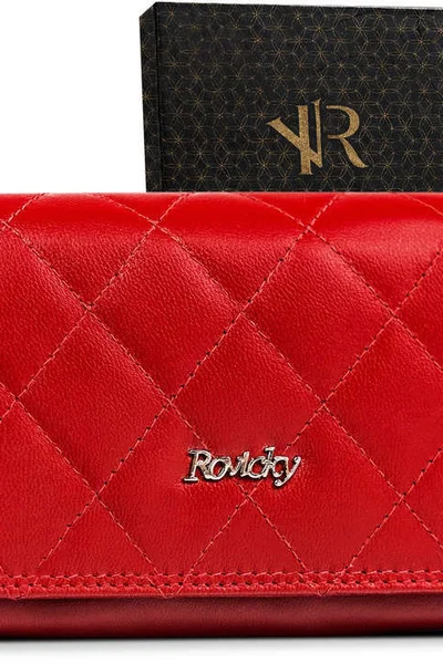 Červená prošívaná dámská peněženka FPrice