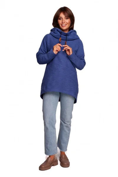 Dámský svetr s kapucí I646 - BE Gemini (barva tyrkys)