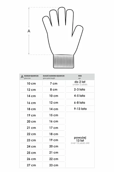 Yoclub Dětské Šedé Rukavice s Motivem