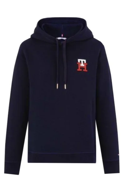 Tmavě modrá dámský tepláková mikina přes hlavu Tommy Hilfiger