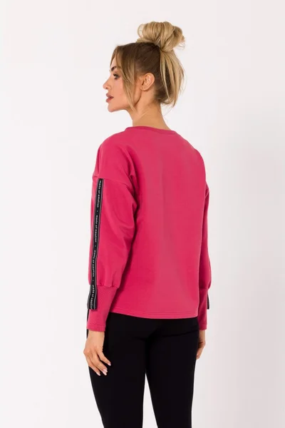 Tmavě růžový dámský bavlněný pulovr Moe