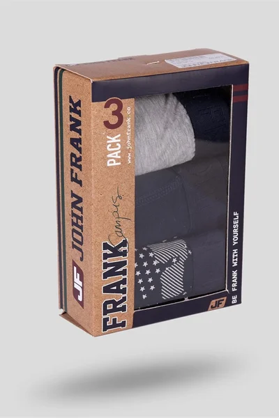 Pánské boxerky John Frank J385 3PACK (Dle obrázku)