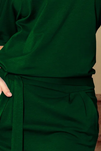 Zelené sportovní šaty s krátkým rukávem Numoco 249-2