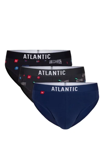 Bavlněné pánské slipy s obrázky Atlantic 3ks