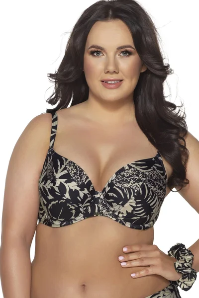 Plus size dámská bikiny podprsenka pro větší poprsí Ava zvířecí vzor