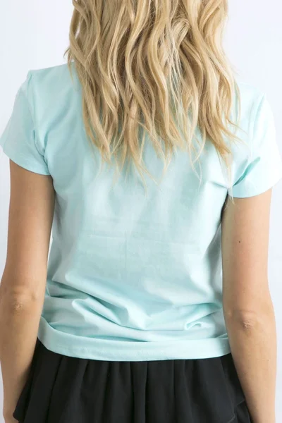 Klasické dámské mátové tričko s krátkým rukávem FPrice