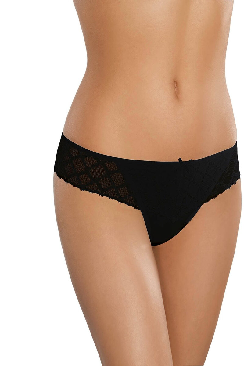 Dámská tanga R422 black - Gabidar (černá), černá XL i41_78849_2:černá_3:XL_