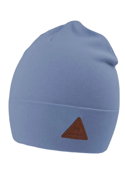 Modrá bavlněná pánská čepice s výšivkou Noviti