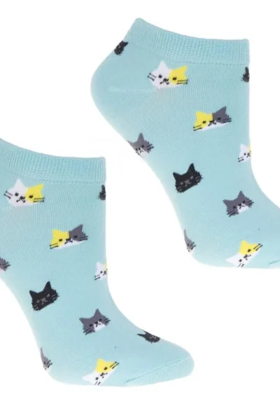 Roztomilé kotníčkové ponožky s kočkami Moraj