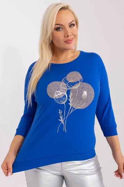 Královsky modré dámské tričko FPrice univerzální velikost