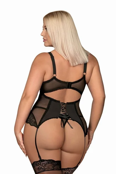 Dámský sexy korzet Amallie corset XXL - Obsessive (barva černá)