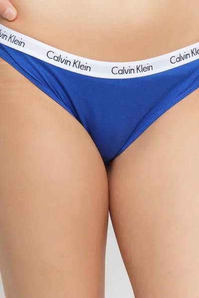 Kalhotky 3pcs T819 černobílomodrá - Calvin Klein (barva černá)