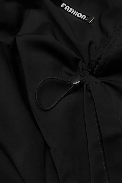 Lehký dámský černý kabát s 3/4 rukávem S'WEST