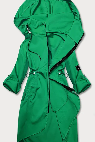 Tmavě zelený dámský lehký kabátek s 3/4 rukávy S'WEST