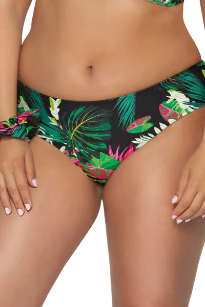 Zelené vzorované bikiny kalhotky AVA SWIMWEAR