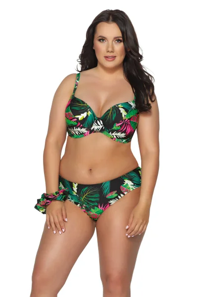 Zelené vzorované bikiny kalhotky AVA SWIMWEAR