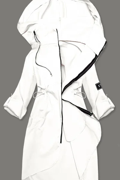 Lehký přechodový plášť s 3/4 rukávy v bílé barvě S'WEST
