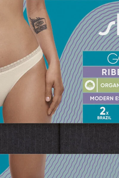 Dámské kalhotky Sloggi GO Ribbed Brazil C2P