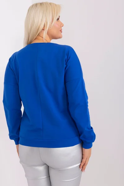 Královsky modré dámské tričko s dlouhým rukávem FPrice