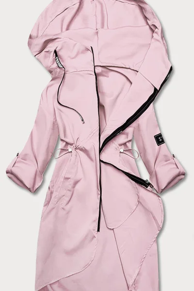 Dámské světle růžové lehký kabát s 3/4 rukávem S'WEST