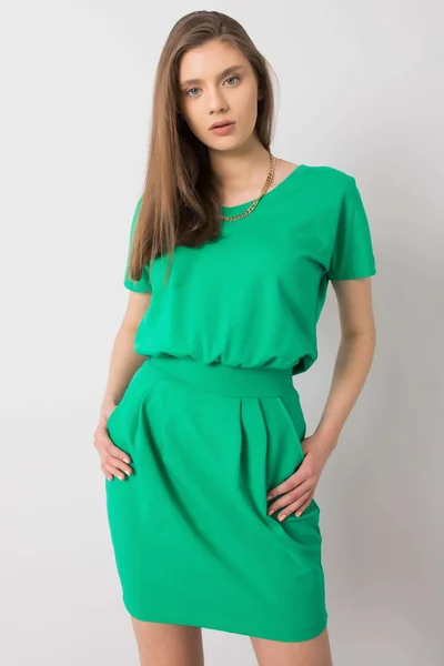 Zelené šaty s opaskem FPrice