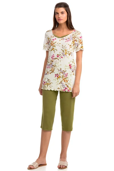 Vamp - Dvoudílné dámské pyžamo U628 - Vamp (v barvě green juliet)