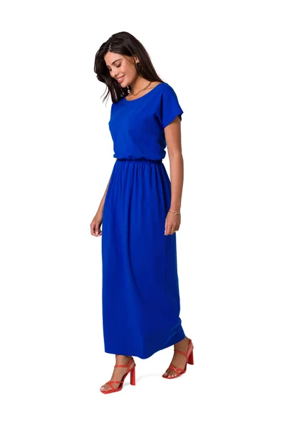 Královsky modré dámské maxi šaty BeWear