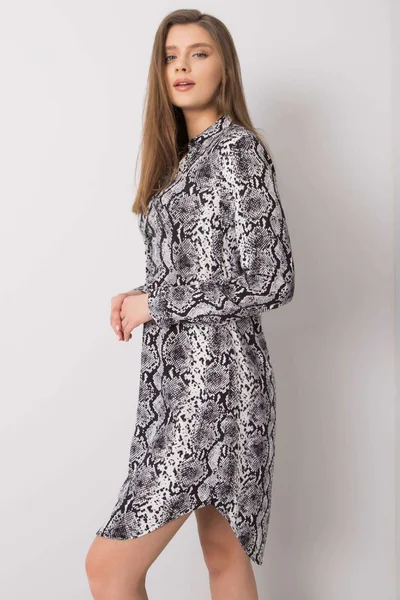 Dámské RUE PARIS Černobílé dámské šaty s potiskem FPrice