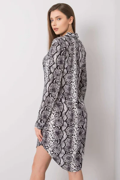 Dámské RUE PARIS Černobílé dámské šaty s potiskem FPrice