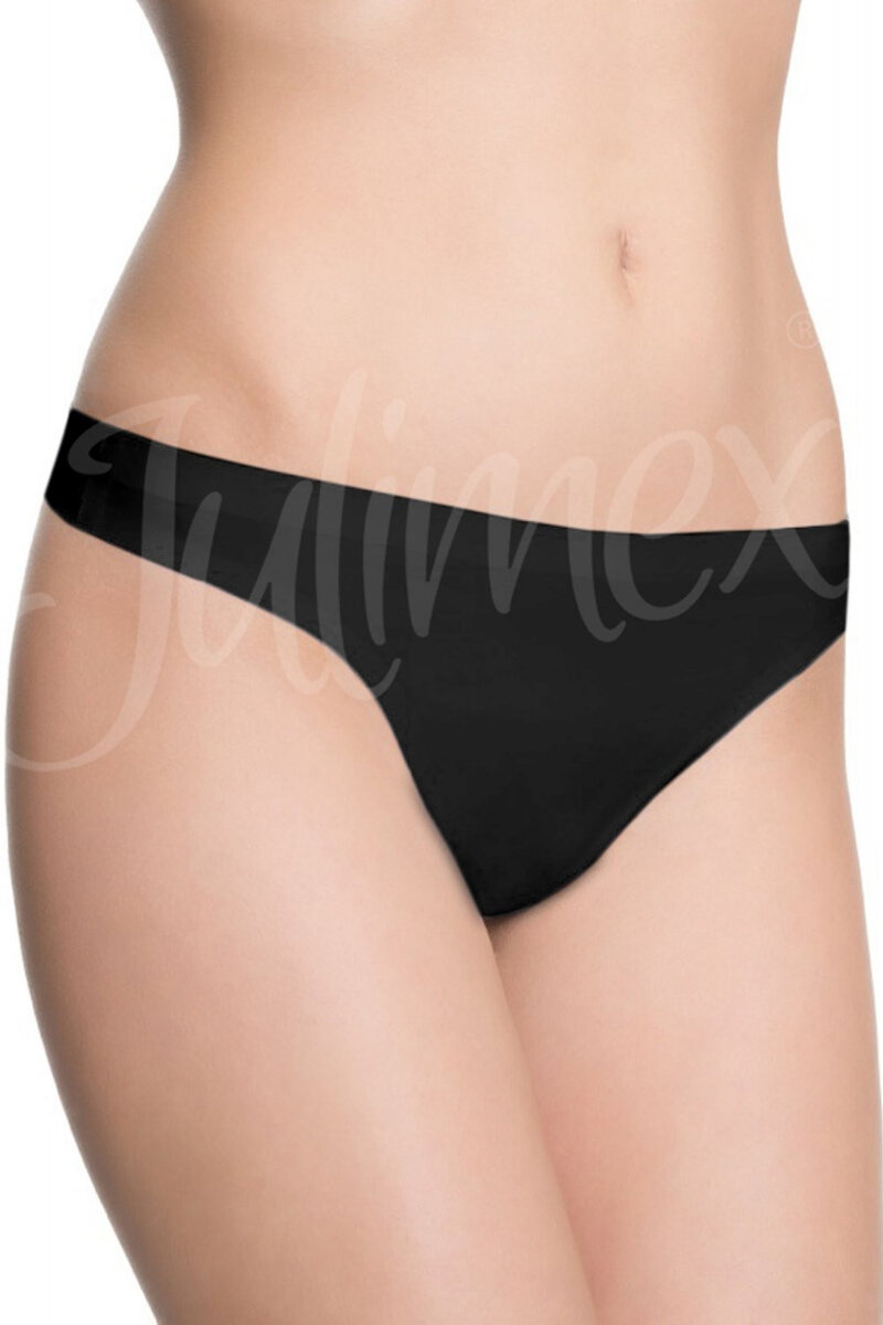 Dámská tanga String black - Julimex (černá), černá XL i41_74107_2:černá_3:XL_