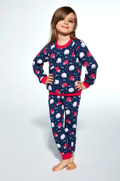 Modro-červené barevné dětské pyžamo Cornette